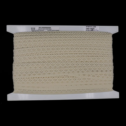 64123 Lace Stretch 20mm Deep Cream