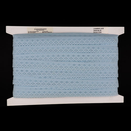 64124 Lace Stretch 20mm Blue