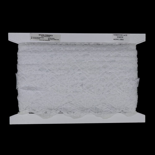 64199 Lace Stretch 40mm Off White