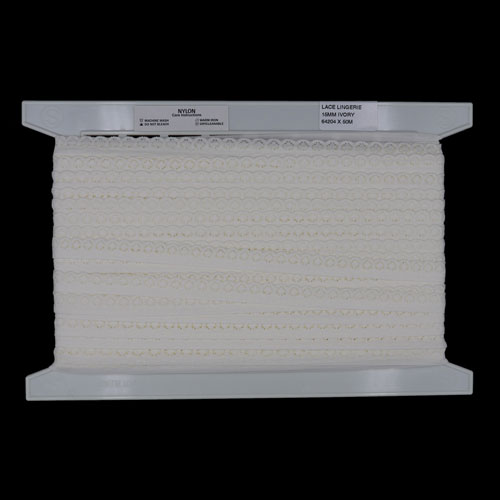 64204 Lace Stretch 14mm Ivory