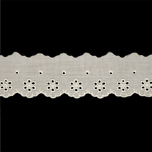 64756 Lace Cambric Eyelet Cream 50mm