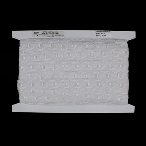 65014 Cambric Lace 25mm White White