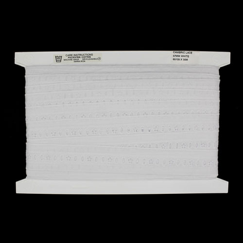 65133 Cambric Lace 37mm White
