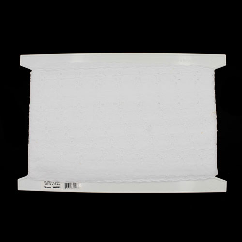 65229 Cambric Lace 38mm White