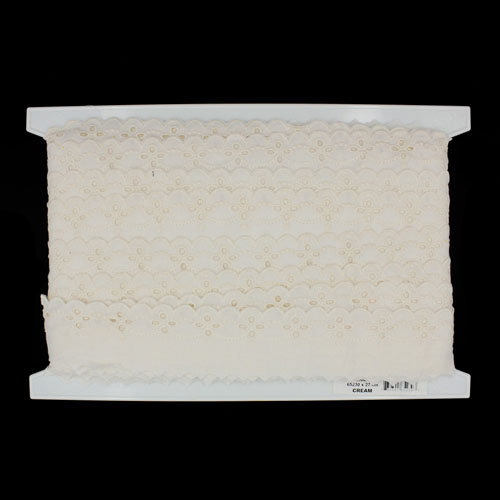 65230 Cambric Lace 38mm Cream