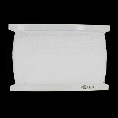 65232 Cambric Lace 80mm White