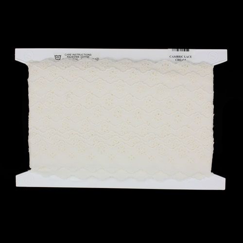 65277 Cambric Lace 35mm Cream