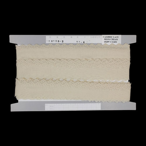65289 Cambric Lace 30mm Dark Cream