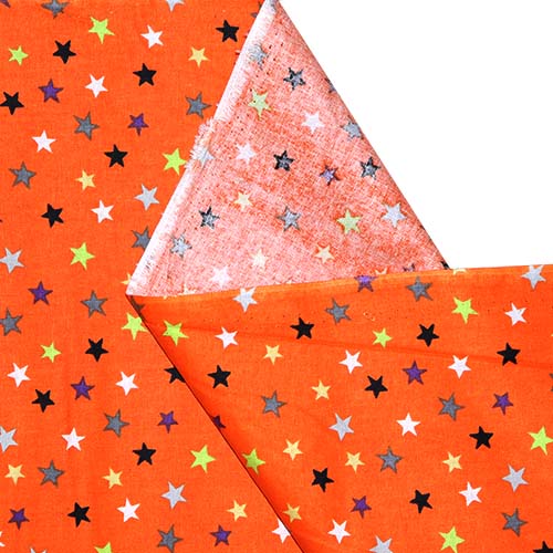 65484 Fab Cotton 112cm Orange Stars