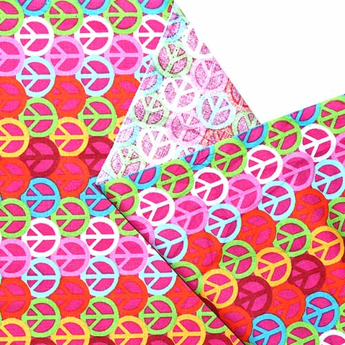 65495 Fab Cotton 112cm Peace Sign 