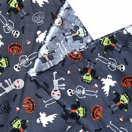 65501 Fab Cotton 112cm Skeleton Halloween