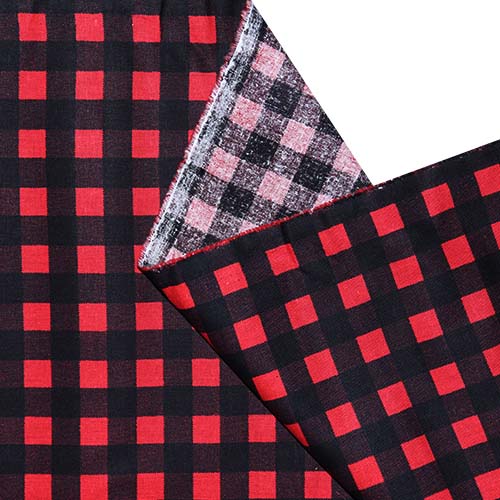 65565 Fab Cotton 112cm Checkered Red Black