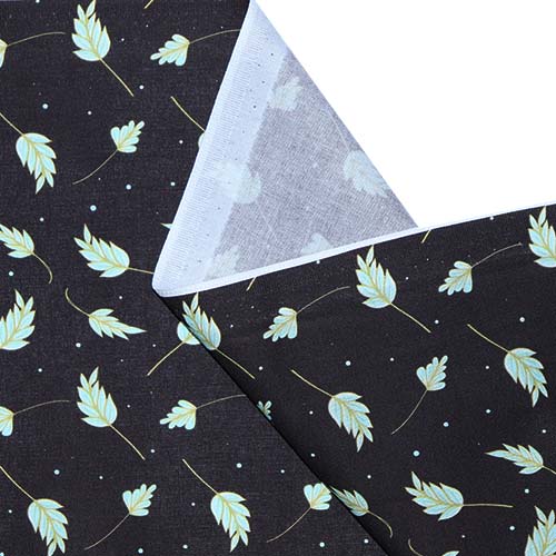 65603 Fab Cotton 112cm White Leaves