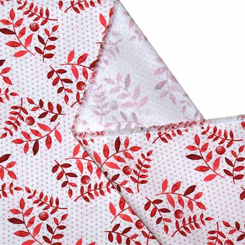 65606 Fab Cotton 112cm Red Leaves