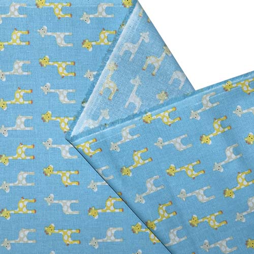 65622 Fab Cotton 112cm Giraffe Blue