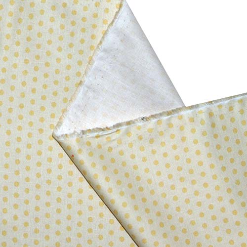 65661 Fab Cotton 112cm Yellow Polka Dots