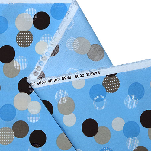 65694 Fab Cotton 150cm Circles Blue 