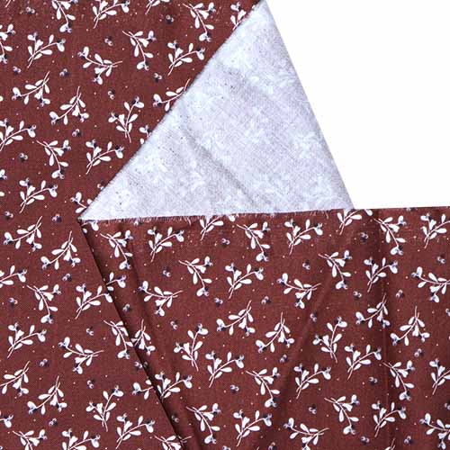 65701 Fab Cotton 112cm Flower Brown