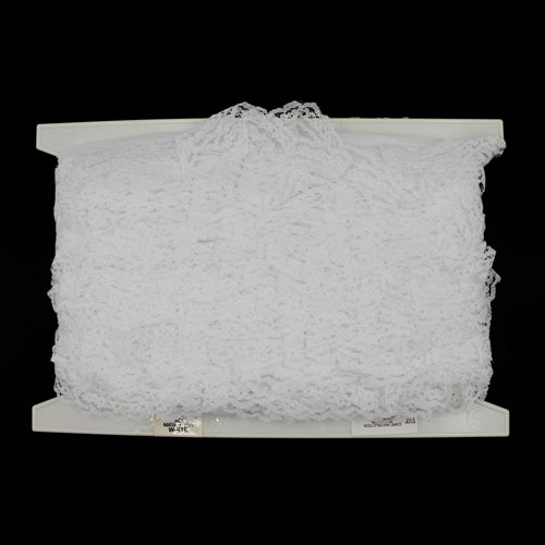 66036 Lace Nylon Frilled 50mm White