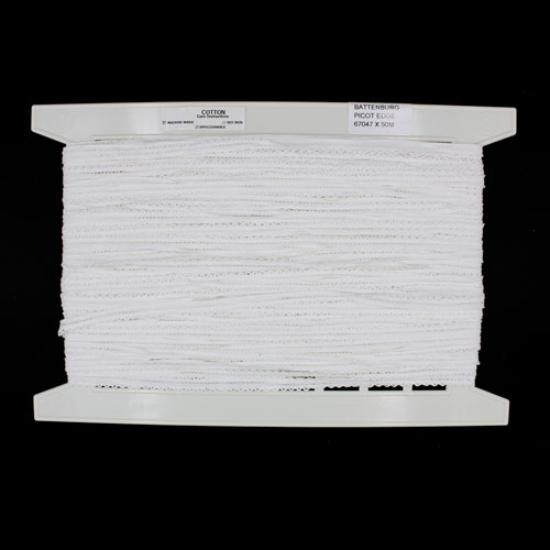 67047 Lace Battenburg 9mm White