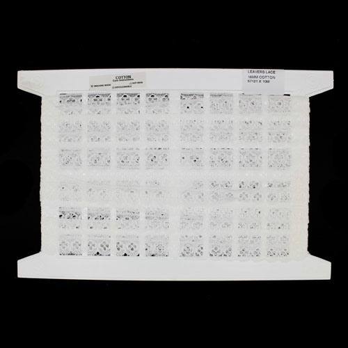 67121 Lace Cotton Leavers 16mm White