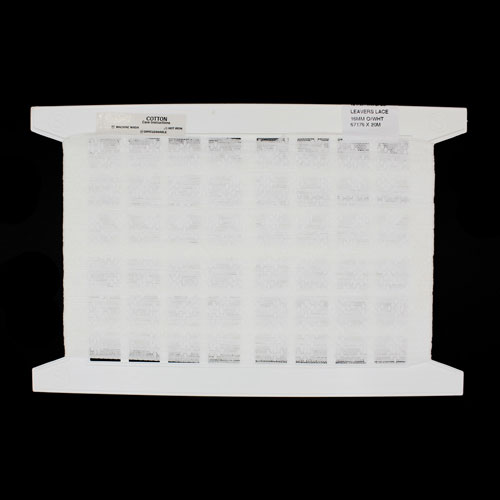 67176 Lace Cotton Leavers 16mm Off White