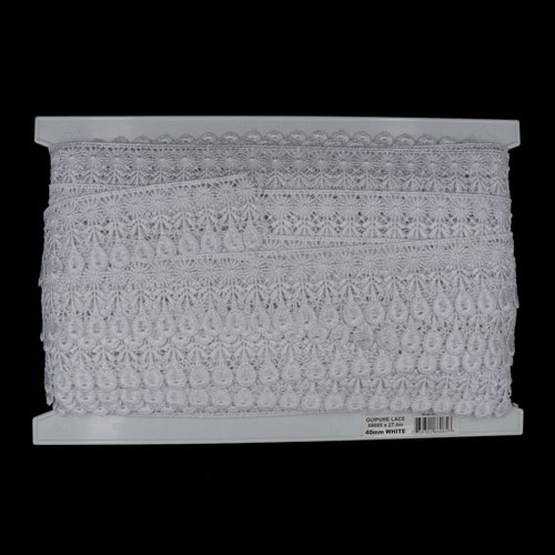 68085 Lace Guipure 40mm White