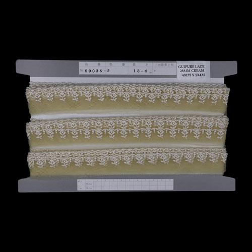 68175 Lace Guipure 28mm Cream