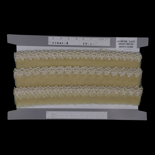 68176 Lace Guipure 28mm Cream