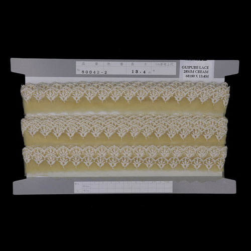 68180 Lace Guipure 28mm Cream