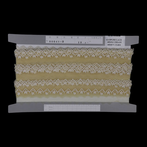68183 Lace Guipure 28mm Cream