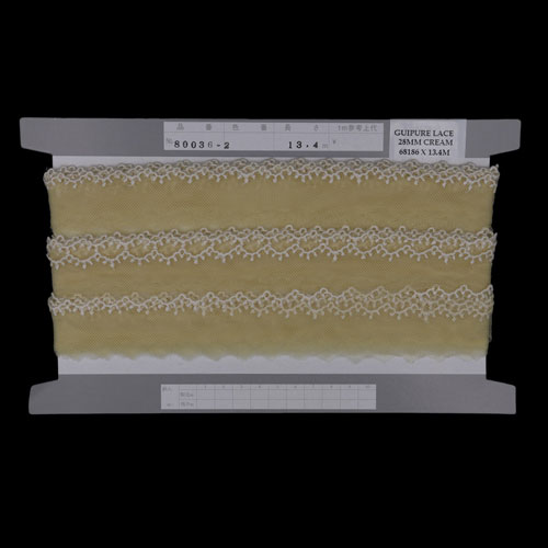 68186 Lace Guipure 28mm Cream