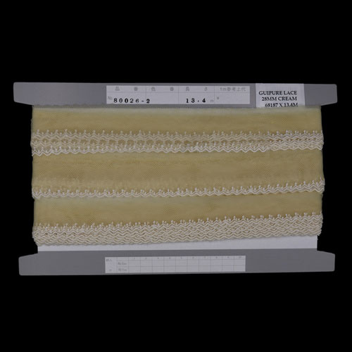 68187 Lace Guipure 28mm Cream