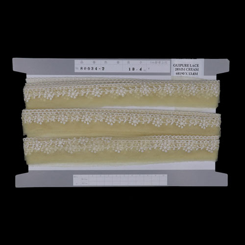 68190 Lace Guipure 28mm Cream
