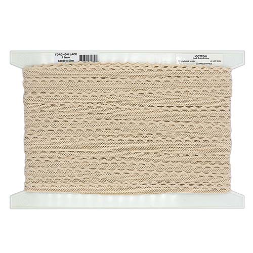 68989 Sullivans 11mm Torchon Lace - Natural 50mts