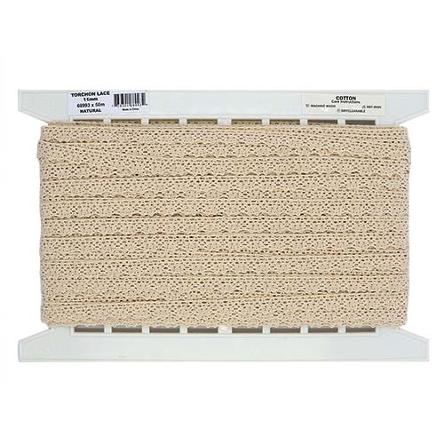 68993 Sullivans 11mm Torchon Lace - Natural 50mts