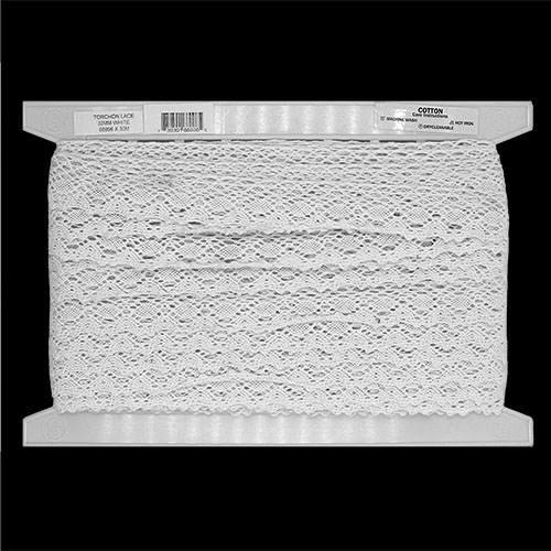 68996 Sullivans 32mm Torchon Lace - White 30mts