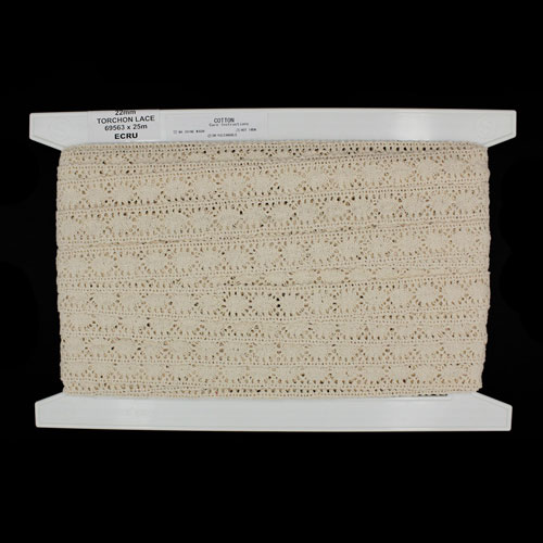 69563 Lace Torchon 22mm Ecru
