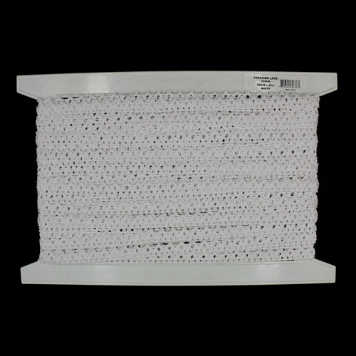 69638 Lace Torchon 10mm White
