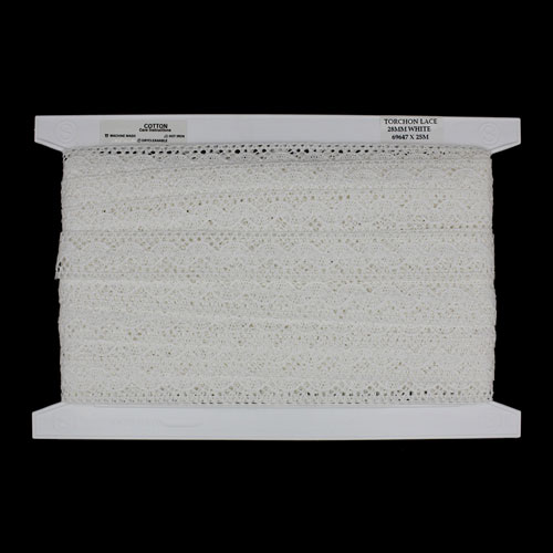 69647 Lace Torchon 28mm White