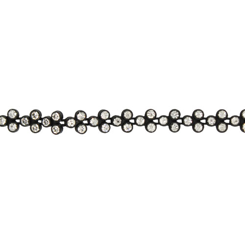 70688 Diamante Trim Double Row Black