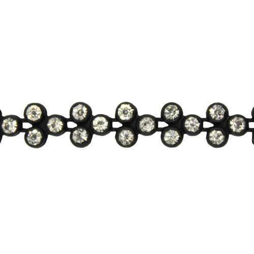 70688 Diamante Trim Double Row Black