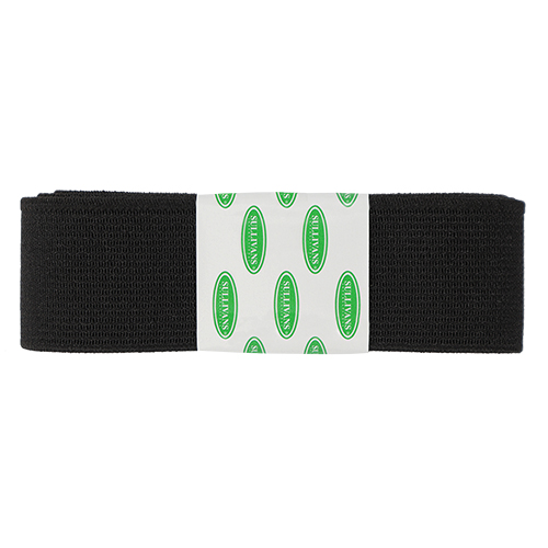 86026 Sullivans 25mm Non Roll Polyster Elastic - 1m - Black