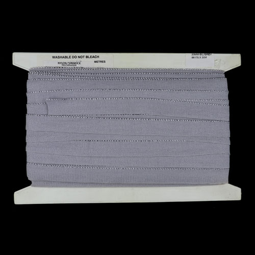 86175 Elastic 20mm Silver Grey