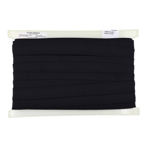 86200 Elastic Waitband 25mm Black