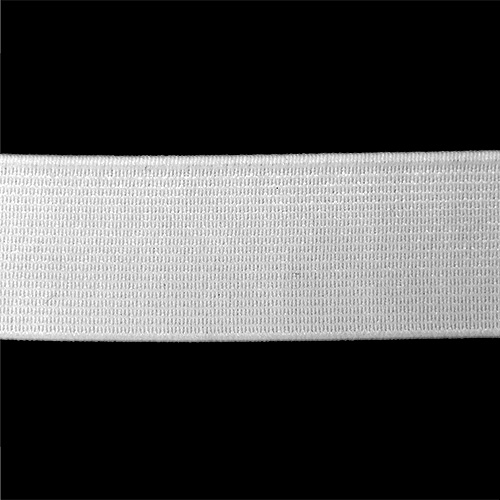 87208 Sullivans 25mm Non Roll Polyster Elastic - White 50mts