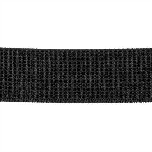 87213 Sullivans 20mm Non Roll Ribbed Elastic - Black 50mts