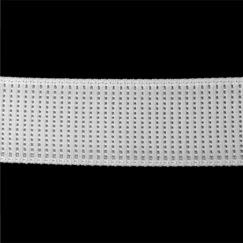 87214 Sullivans 25mm Non Roll Ribbed Elastic - White 50mts