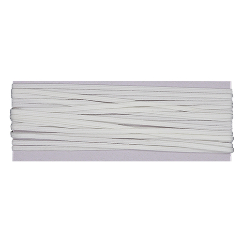 87310 Sullivans 3mm Elastic - 5m Card - White
