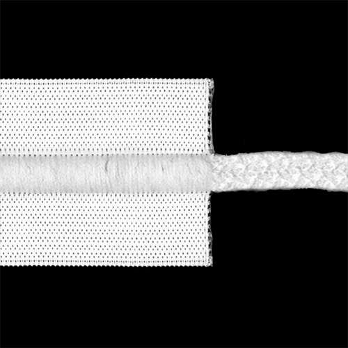87555 Elastic Drawcord 32mm White With White Cord